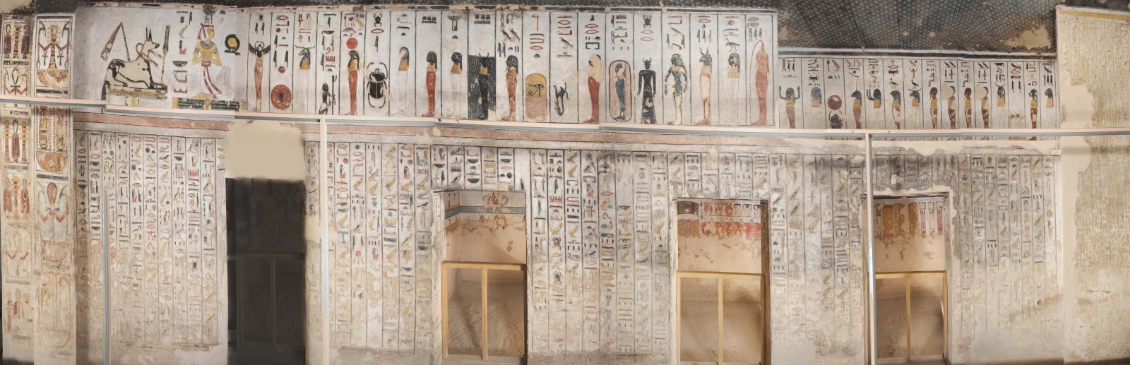 KV 11: Corridor C: right wall