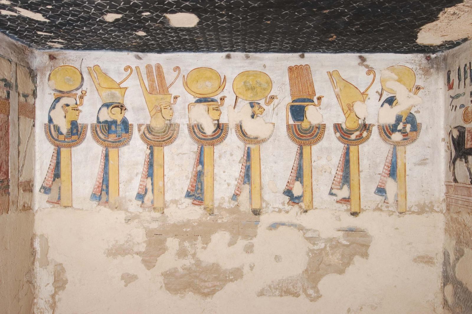 KV 11: Side Chamber Ch:  right wall, upper section