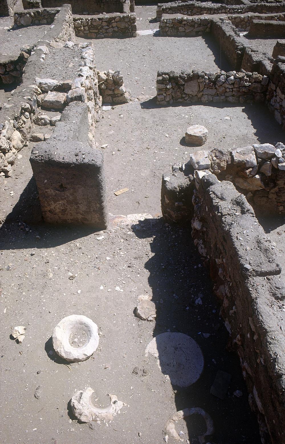 Kitchen of house in workmen's village.