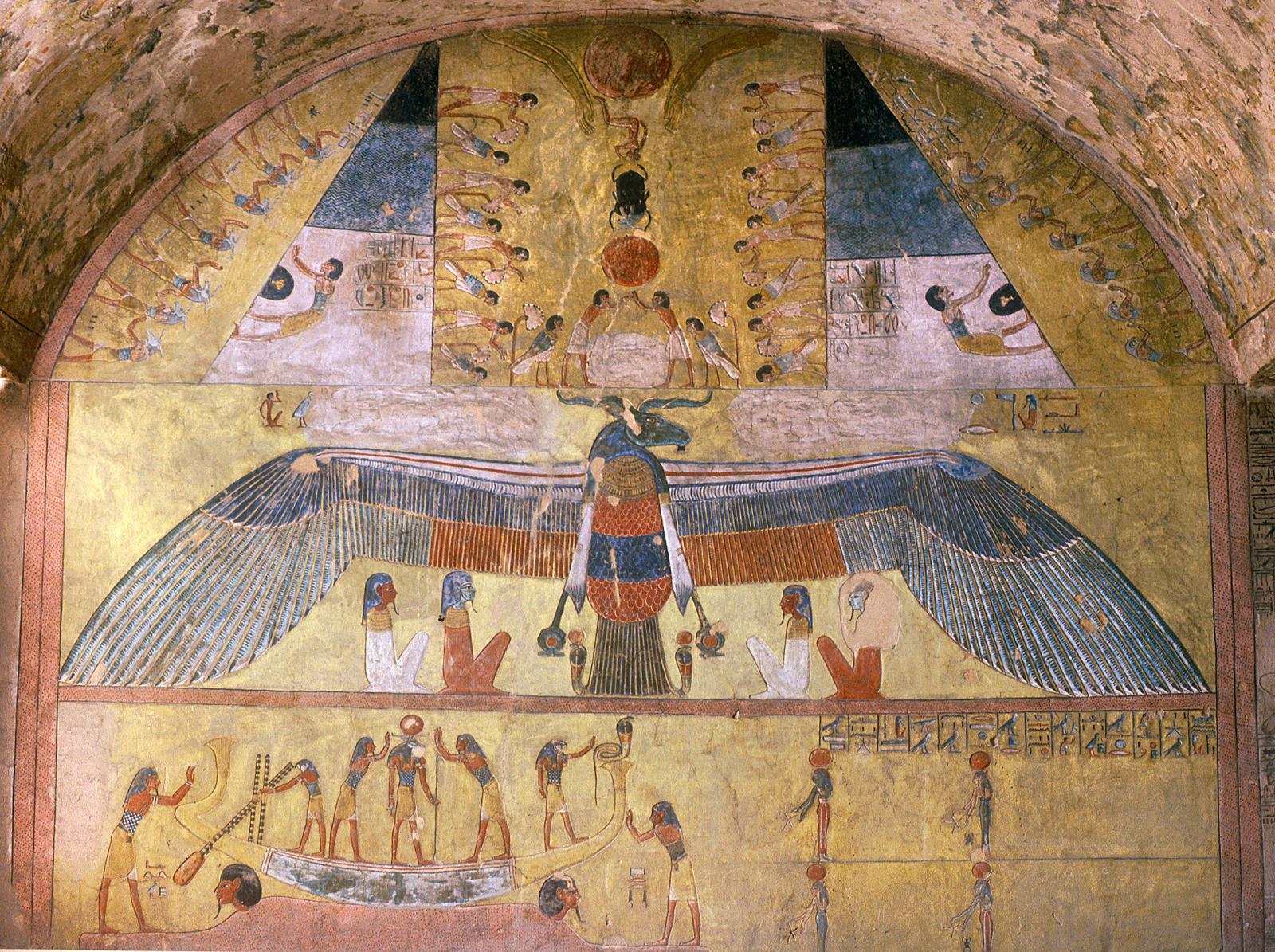 Book of Caverns, final scene; Ba of Ra; Book of the Earth, part A, scenes 1-2, extracts.