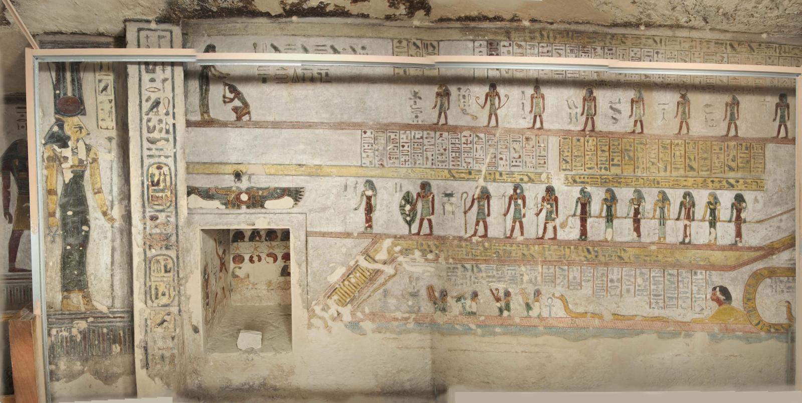 KV 11: Corridor D2:  right wall. left section