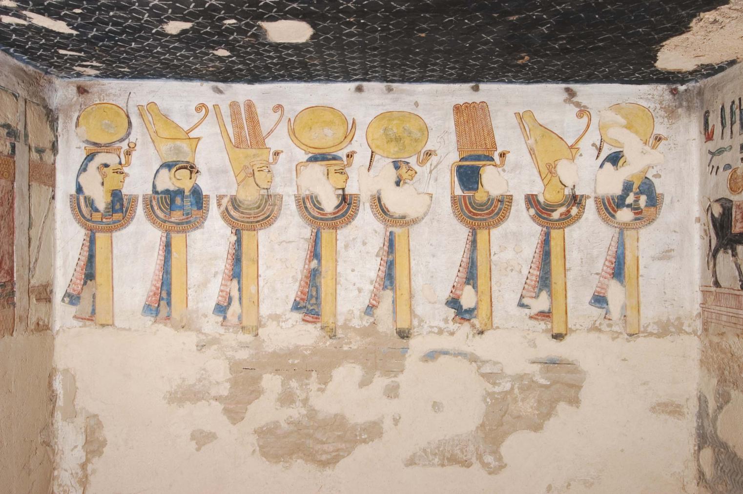 KV 11: Side Chamber Ch:  right wall, upper section