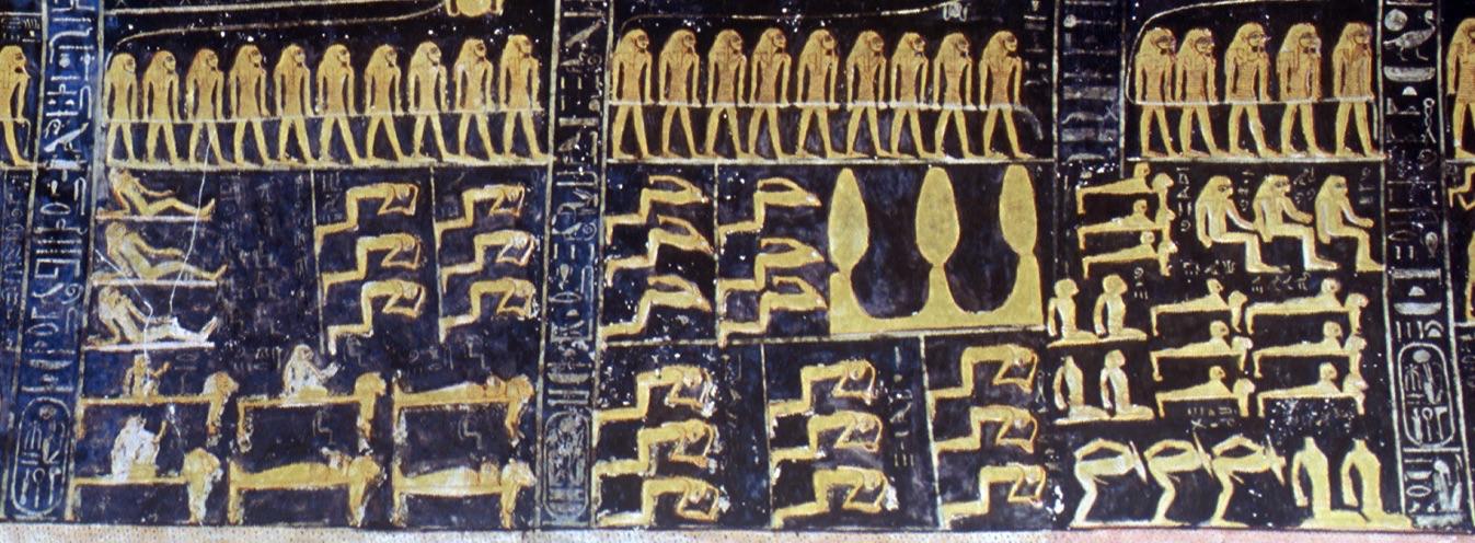 Book of the Night, hours 1-6; names and epithets of Rameses VI.