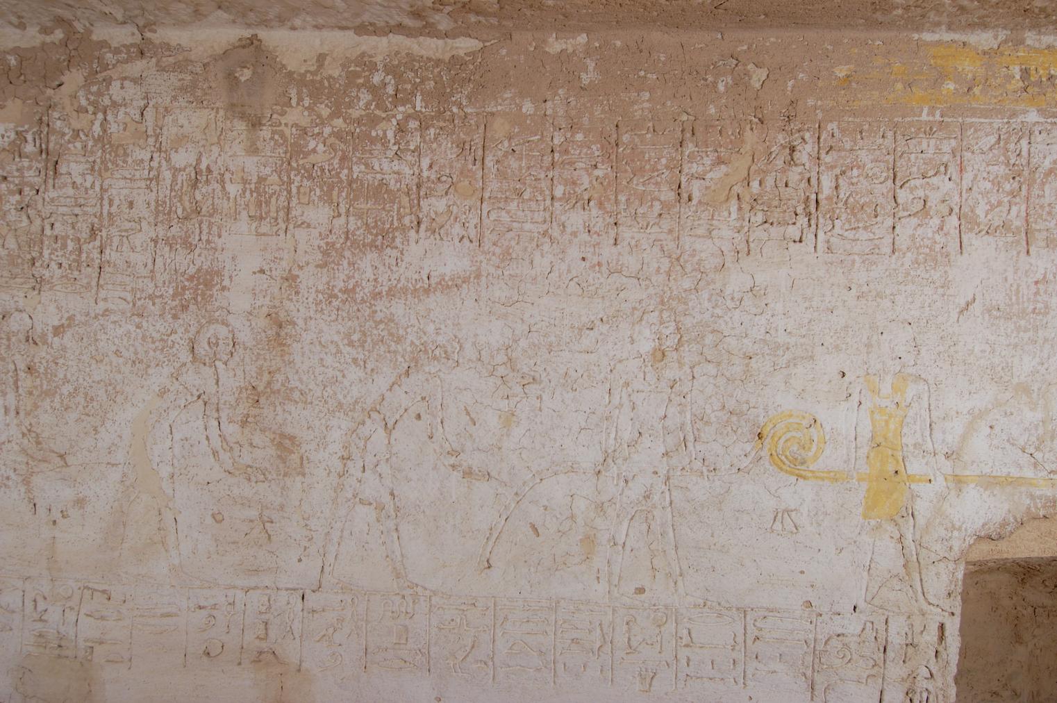 Left wall, middle section, upper register.