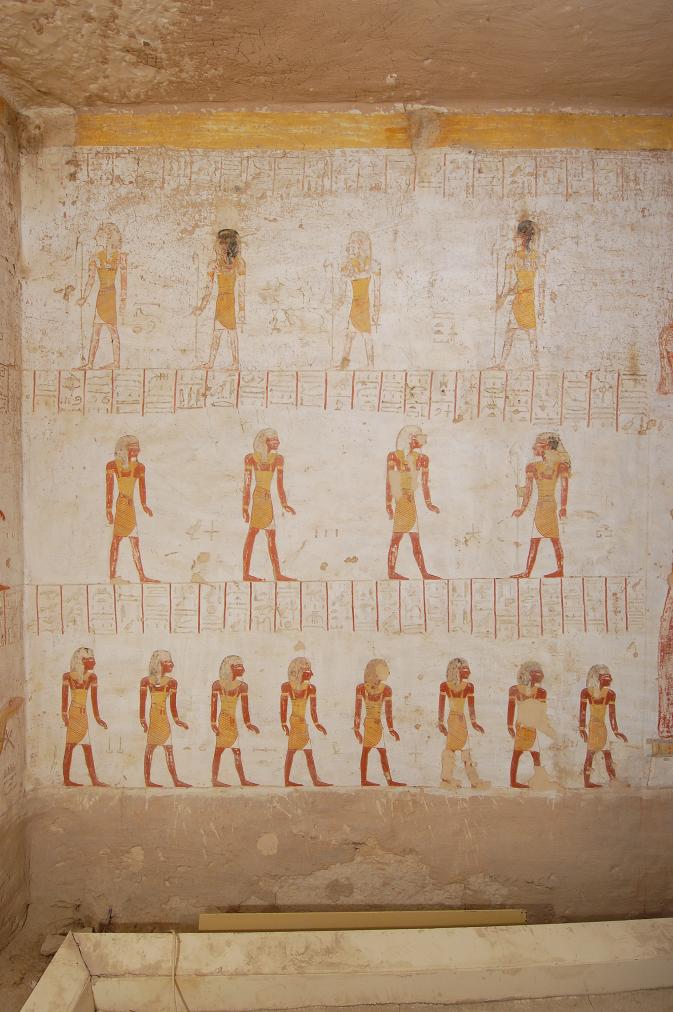 Left wall, right section.