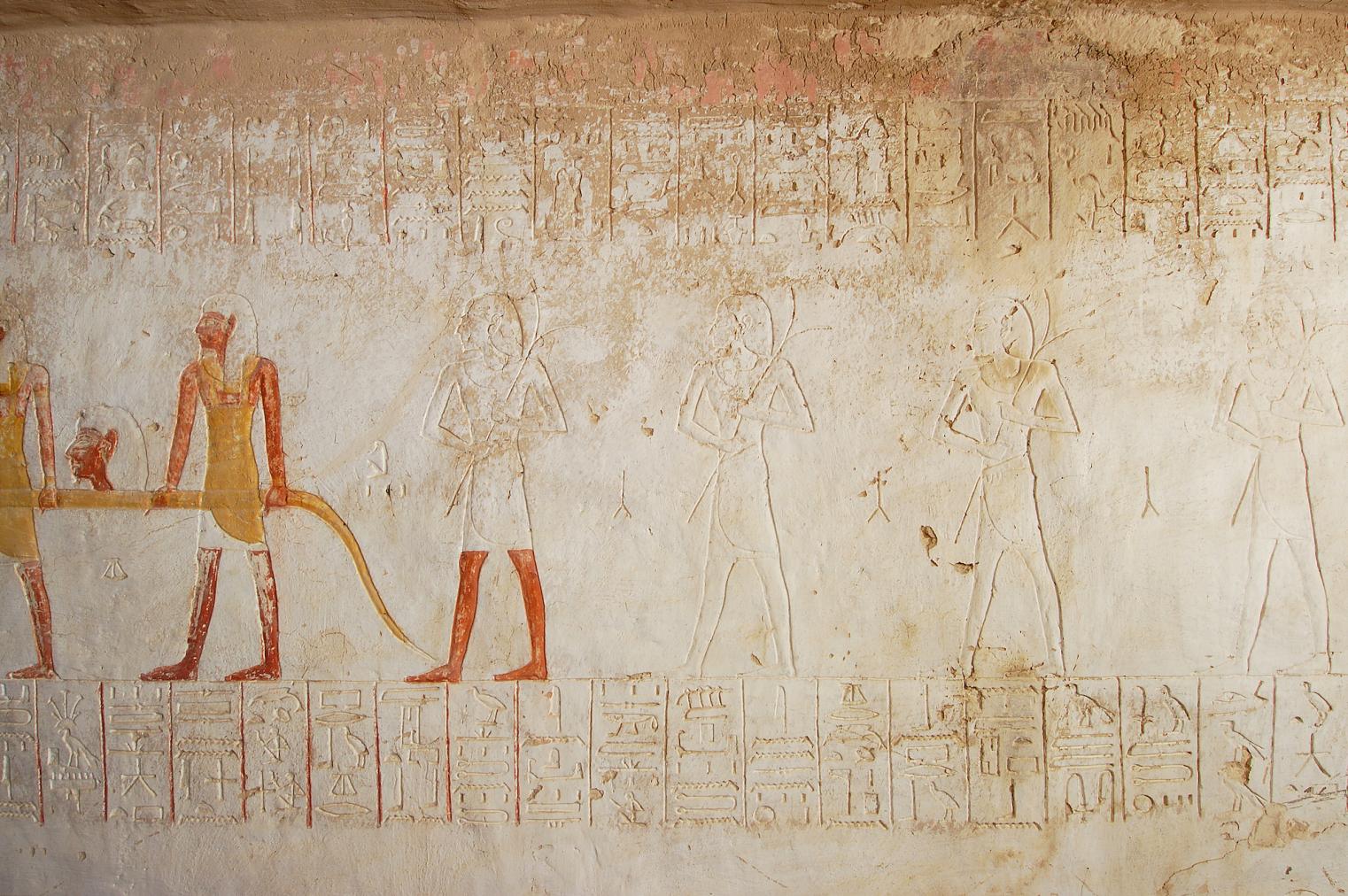 Right wall, middle section, upper register.