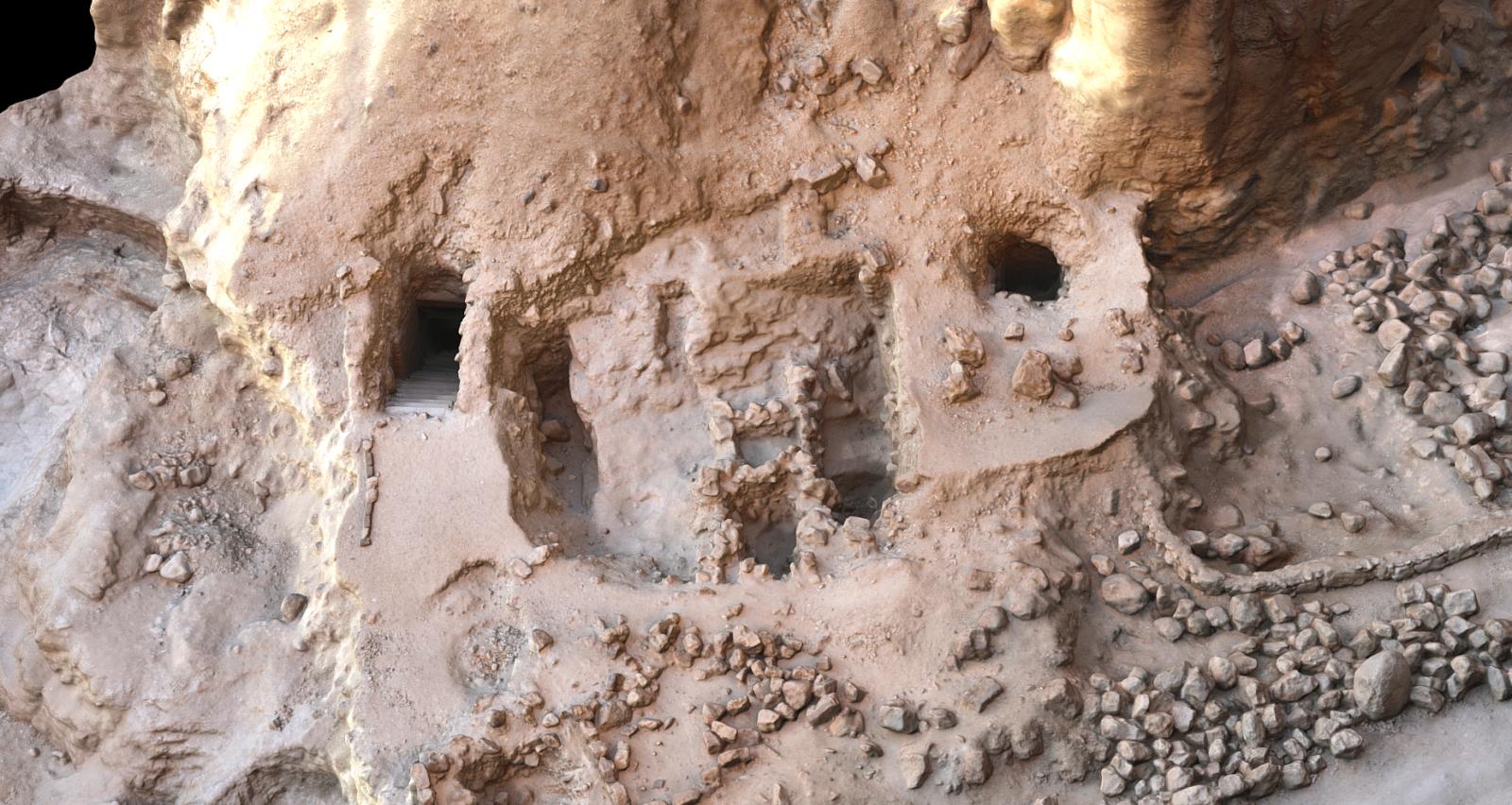 The entrances of KV 24 (right) and KV 25 (left).