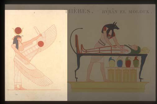 Winged figure of Isis [protecting Ptah-Sokar Osiris, before Rameses III].