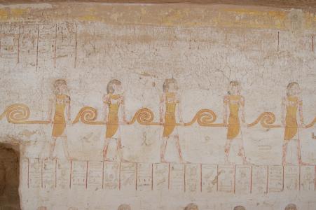 Left wall, middle section, upper register.