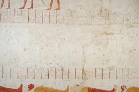 Right wall, middle section.