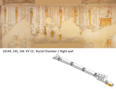 Right wall, burial chamber.
