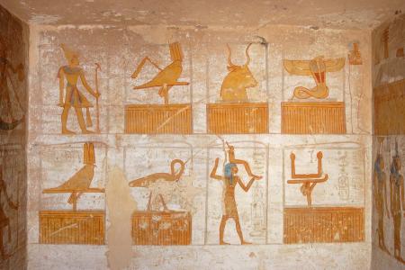 Left wall, chamber E.