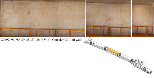 Left wall, corridor C. 