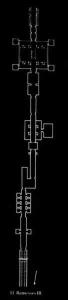 Plan of Royal tomb: Rameses III (Valley of the Kings, KV 11).