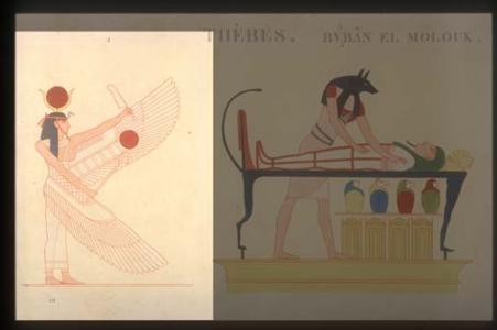 Winged figure of Isis [protecting Ptah-Sokar Osiris, before Rameses III].